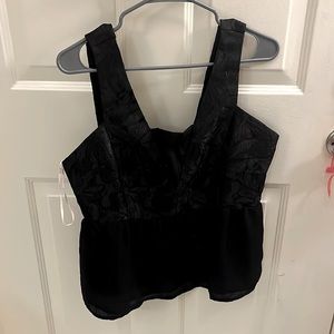 Forever 21 size L black peplum top